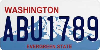 WA license plate ABU1789