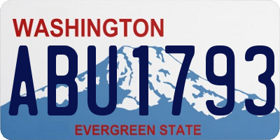 WA license plate ABU1793