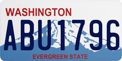 WA license plate ABU1796