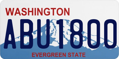 WA license plate ABU1800