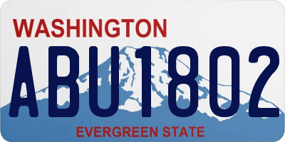 WA license plate ABU1802