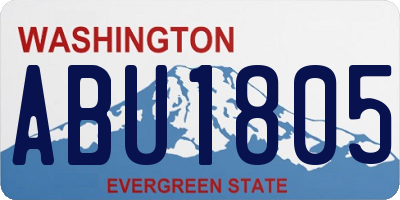 WA license plate ABU1805