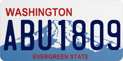 WA license plate ABU1809