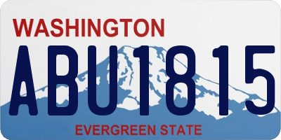 WA license plate ABU1815