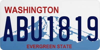 WA license plate ABU1819