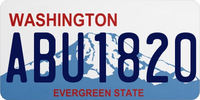 WA license plate ABU1820