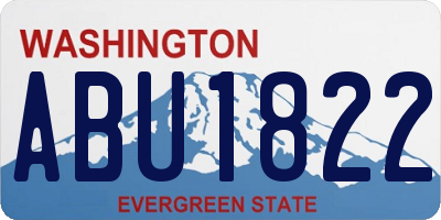 WA license plate ABU1822