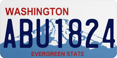 WA license plate ABU1824