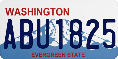 WA license plate ABU1825