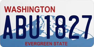 WA license plate ABU1827