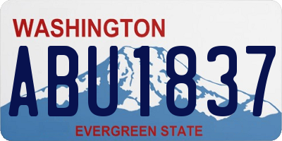 WA license plate ABU1837