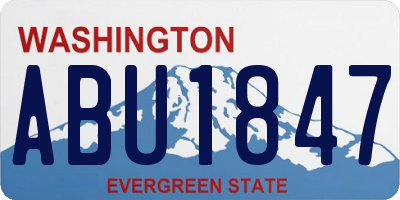 WA license plate ABU1847