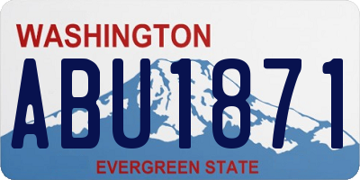 WA license plate ABU1871