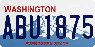 WA license plate ABU1875