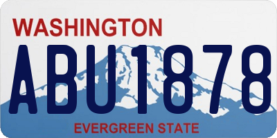 WA license plate ABU1878