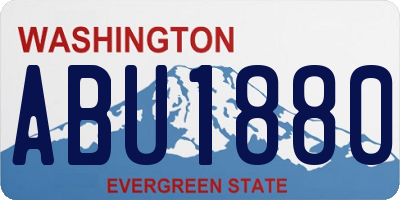 WA license plate ABU1880