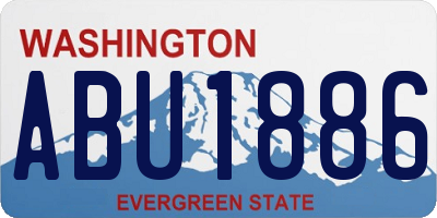 WA license plate ABU1886