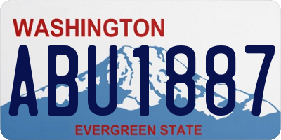 WA license plate ABU1887