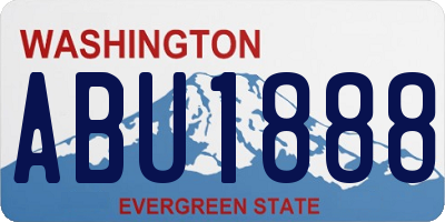 WA license plate ABU1888