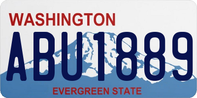 WA license plate ABU1889