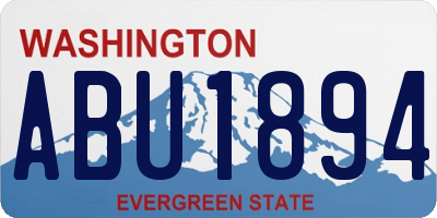 WA license plate ABU1894
