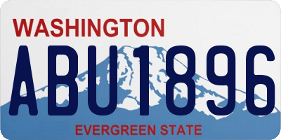 WA license plate ABU1896