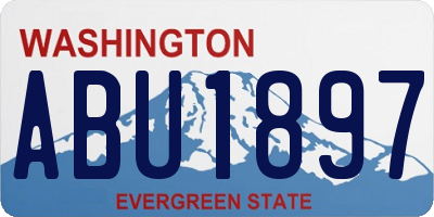 WA license plate ABU1897