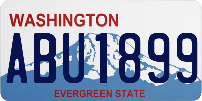 WA license plate ABU1899
