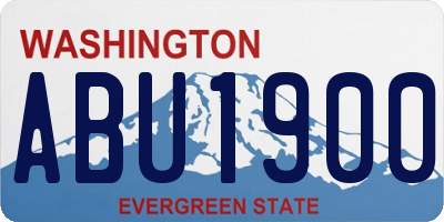 WA license plate ABU1900