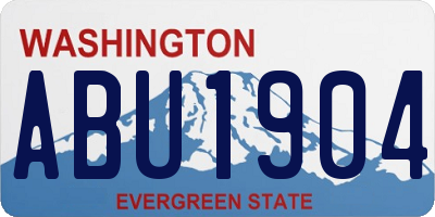 WA license plate ABU1904