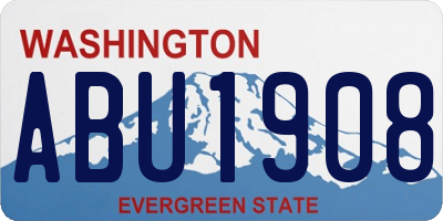 WA license plate ABU1908