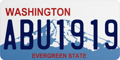 WA license plate ABU1919