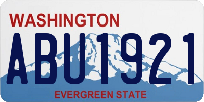 WA license plate ABU1921