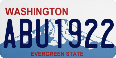 WA license plate ABU1922