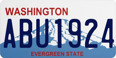 WA license plate ABU1924