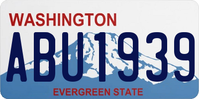 WA license plate ABU1939