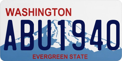 WA license plate ABU1940