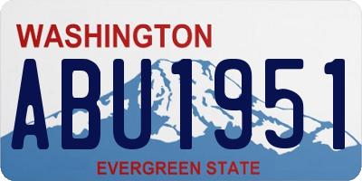 WA license plate ABU1951