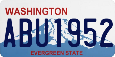 WA license plate ABU1952