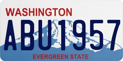 WA license plate ABU1957