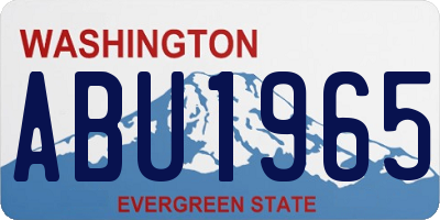WA license plate ABU1965