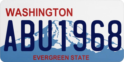 WA license plate ABU1968