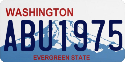 WA license plate ABU1975