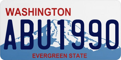 WA license plate ABU1990