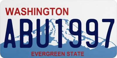 WA license plate ABU1997