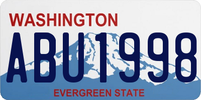 WA license plate ABU1998