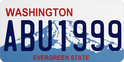 WA license plate ABU1999