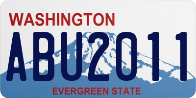 WA license plate ABU2011