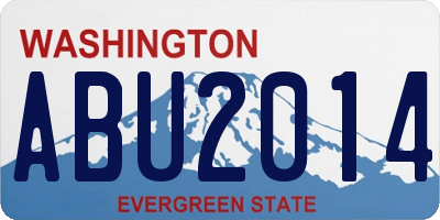 WA license plate ABU2014