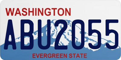 WA license plate ABU2055